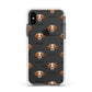 Brittany Icon with Name Apple iPhone Xs Impact Case White Edge on Black Phone
