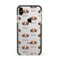 Brittany Icon with Name Apple iPhone Xs Max Impact Case Black Edge on Silver Phone