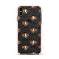 Brittany Icon with Name Apple iPhone Xs Max Impact Case Pink Edge on Black Phone