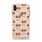 Brittany Icon with Name Apple iPhone Xs Max Impact Case Pink Edge on Gold Phone