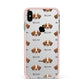 Brittany Icon with Name Apple iPhone Xs Max Impact Case Pink Edge on Silver Phone