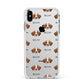 Brittany Icon with Name Apple iPhone Xs Max Impact Case White Edge on Silver Phone