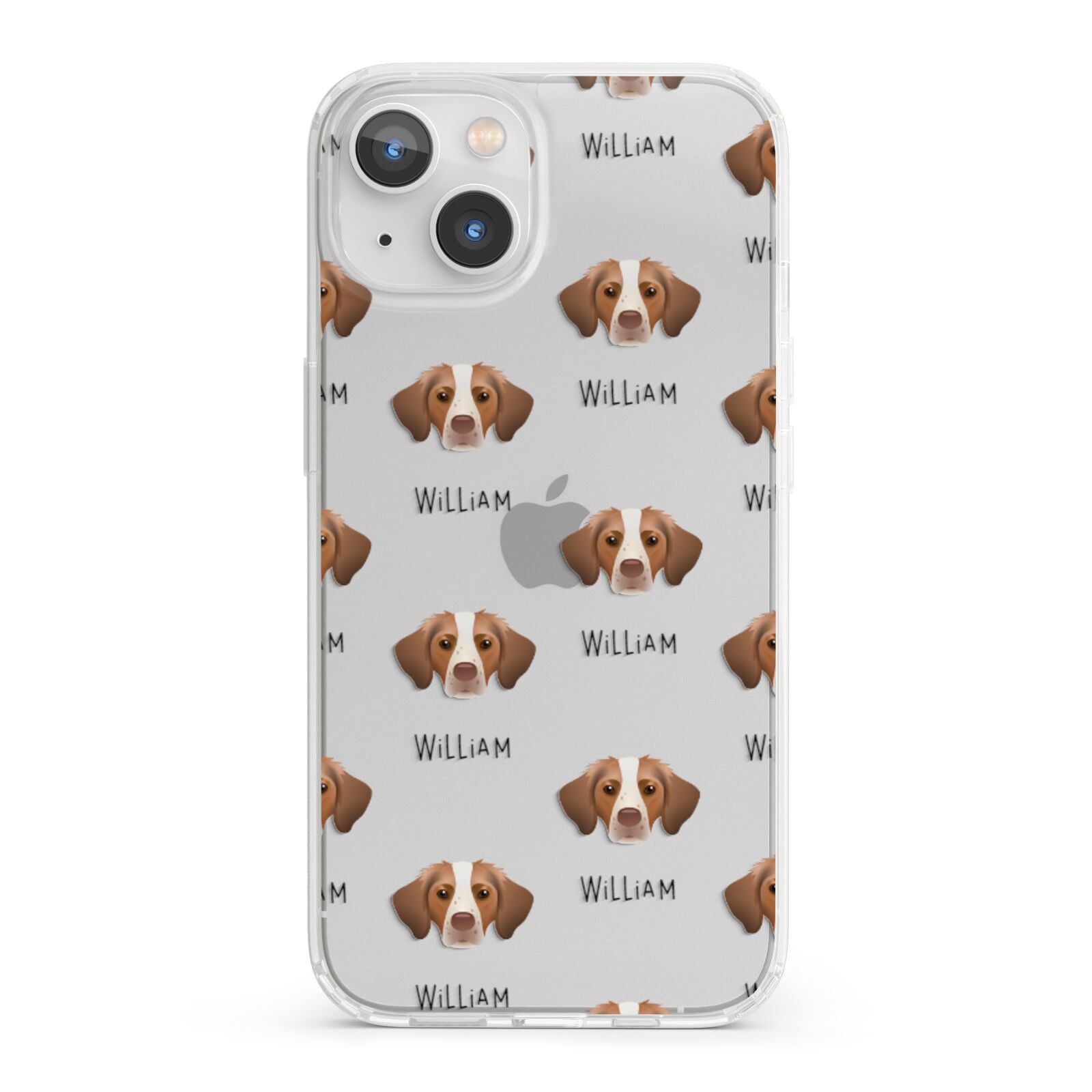 Brittany Icon with Name iPhone 13 Clear Bumper Case