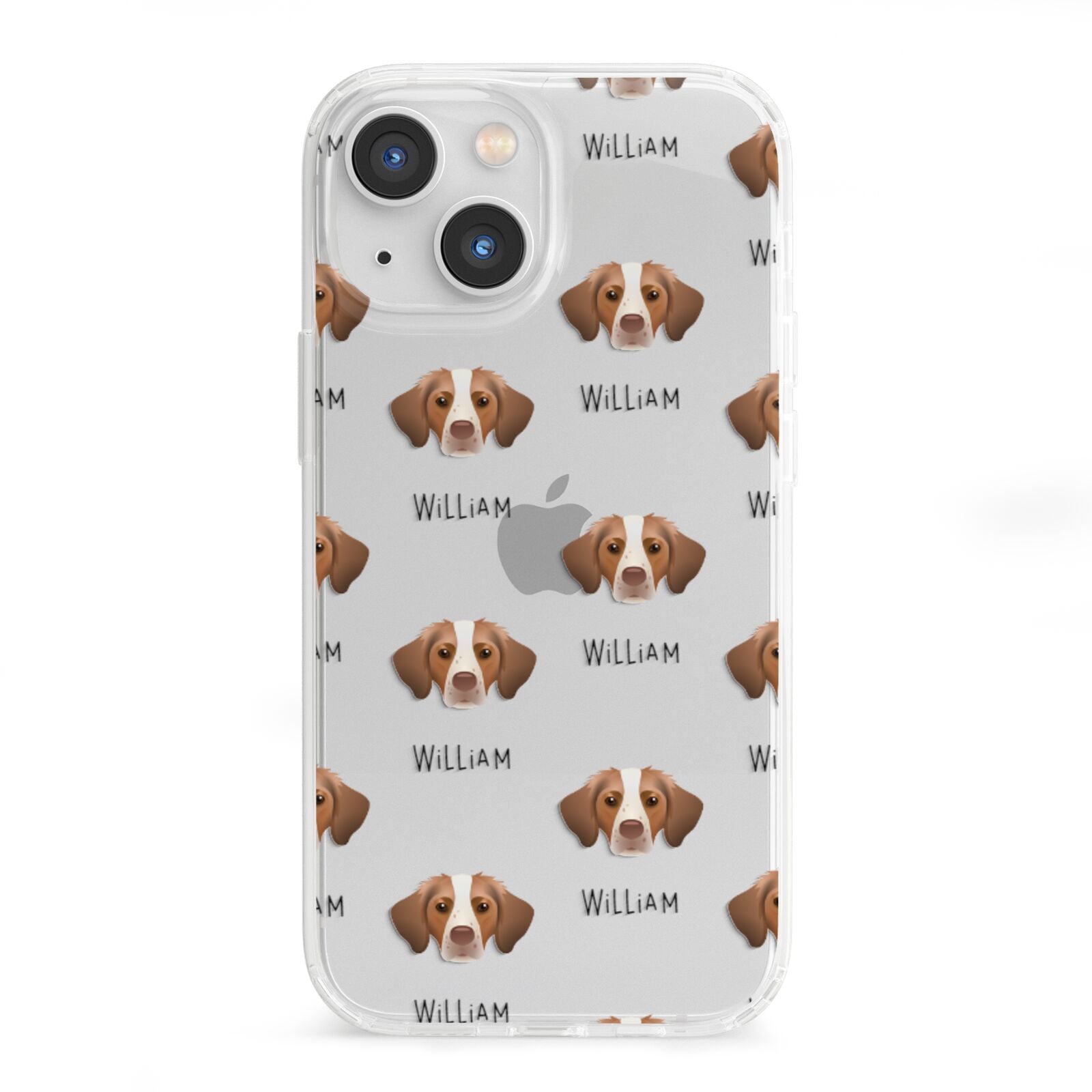 Brittany Icon with Name iPhone 13 Mini Clear Bumper Case