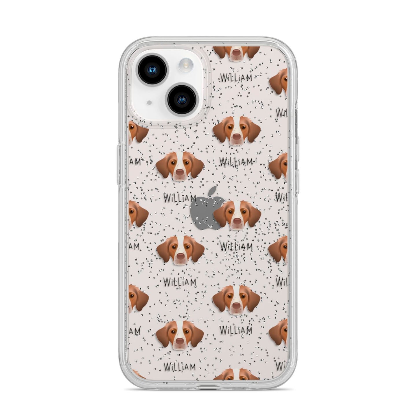 Brittany Icon with Name iPhone 14 Glitter Tough Case Starlight