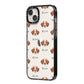 Brittany Icon with Name iPhone 14 Plus Black Impact Case Side Angle on Silver phone