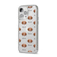 Brittany Icon with Name iPhone 14 Pro Max Clear Tough Case Silver Angled Image
