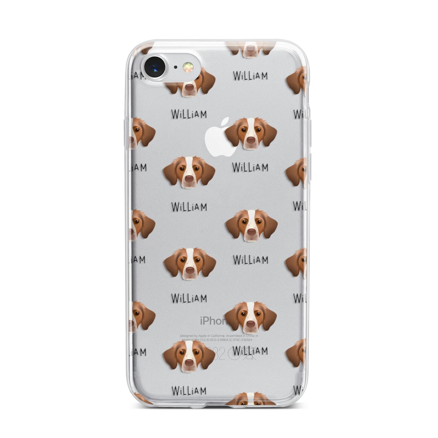 Brittany Icon with Name iPhone 7 Bumper Case on Silver iPhone