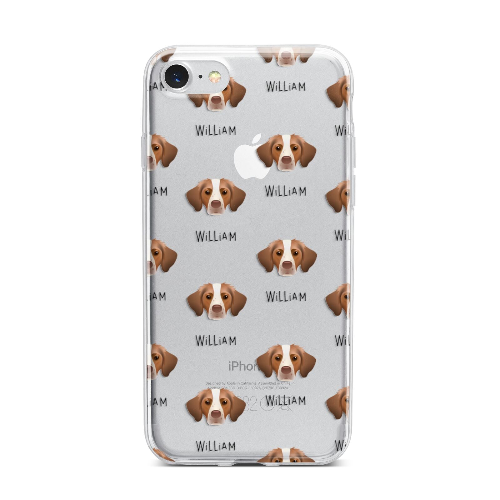 Brittany Icon with Name iPhone 7 Bumper Case on Silver iPhone