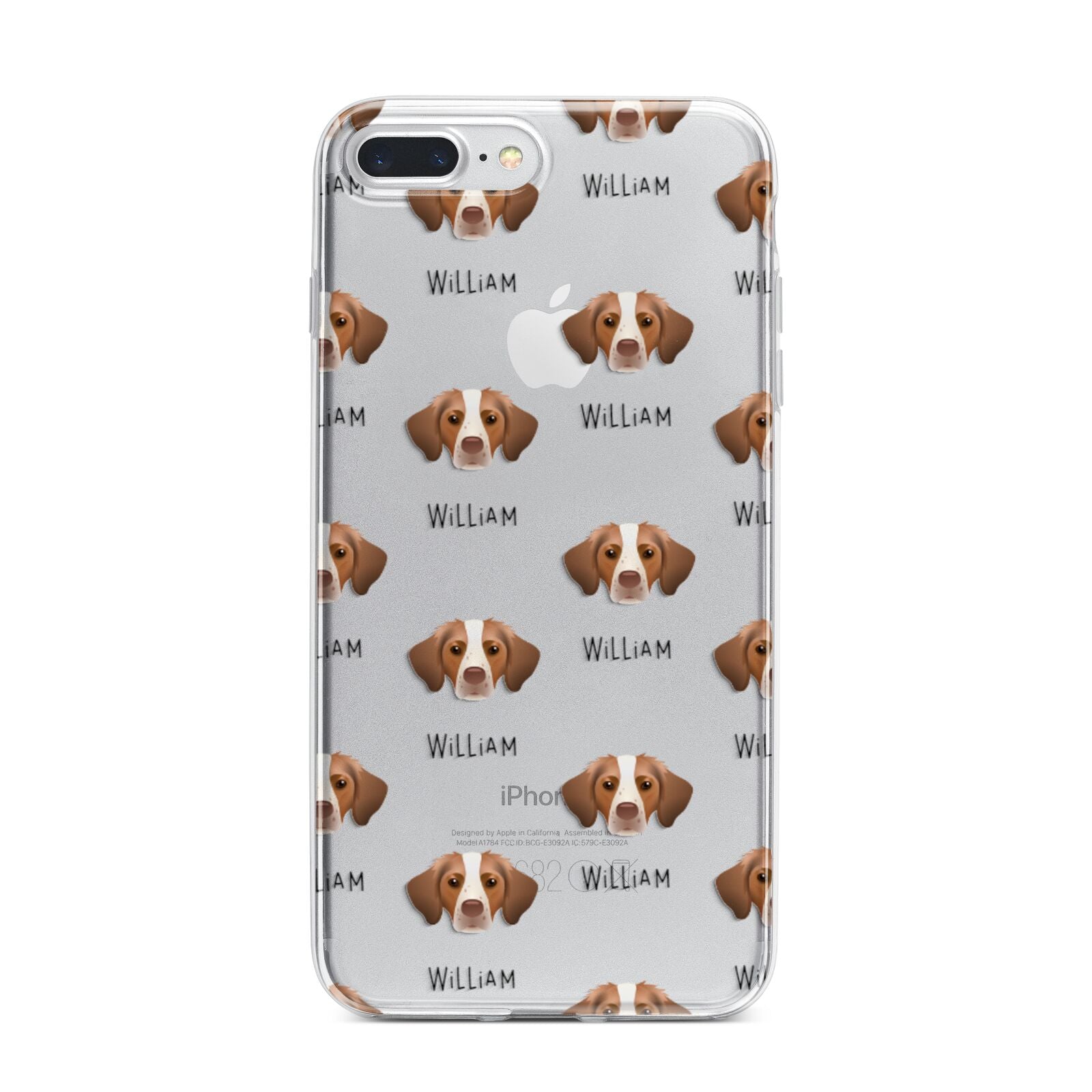 Brittany Icon with Name iPhone 7 Plus Bumper Case on Silver iPhone