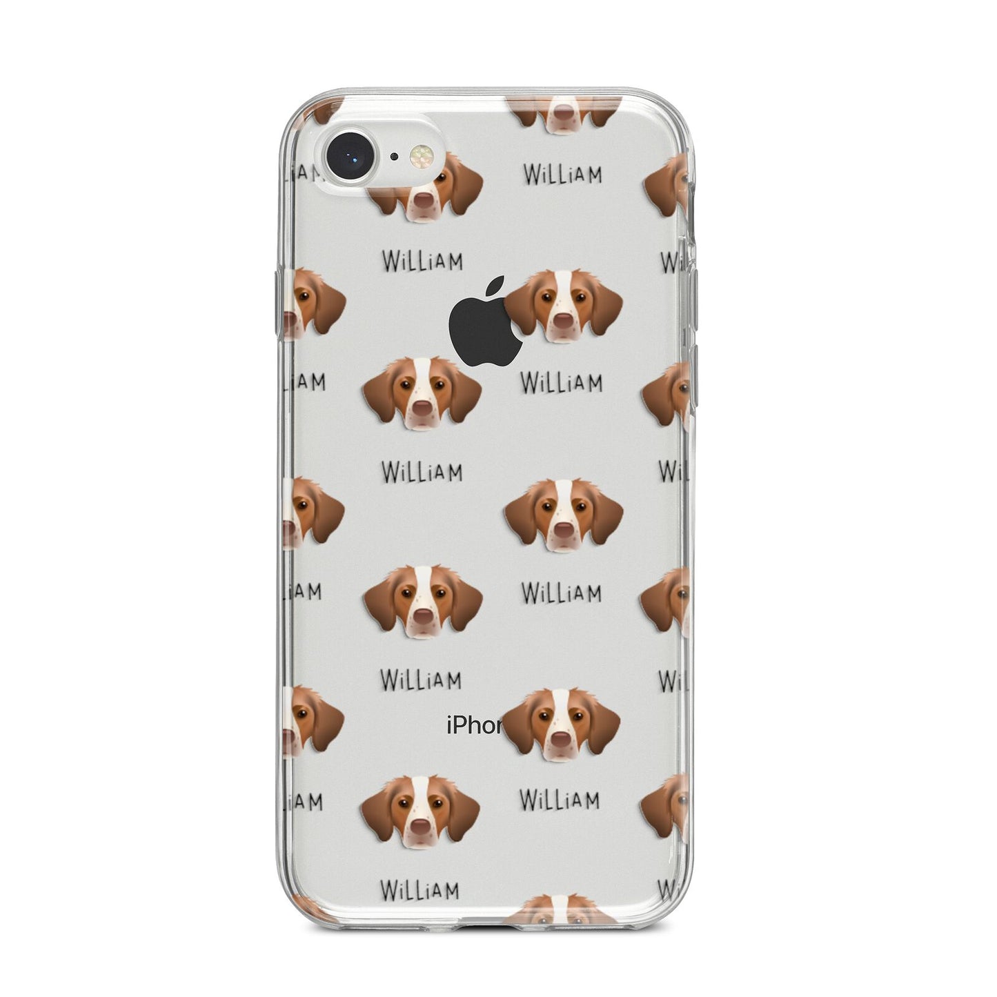 Brittany Icon with Name iPhone 8 Bumper Case on Silver iPhone