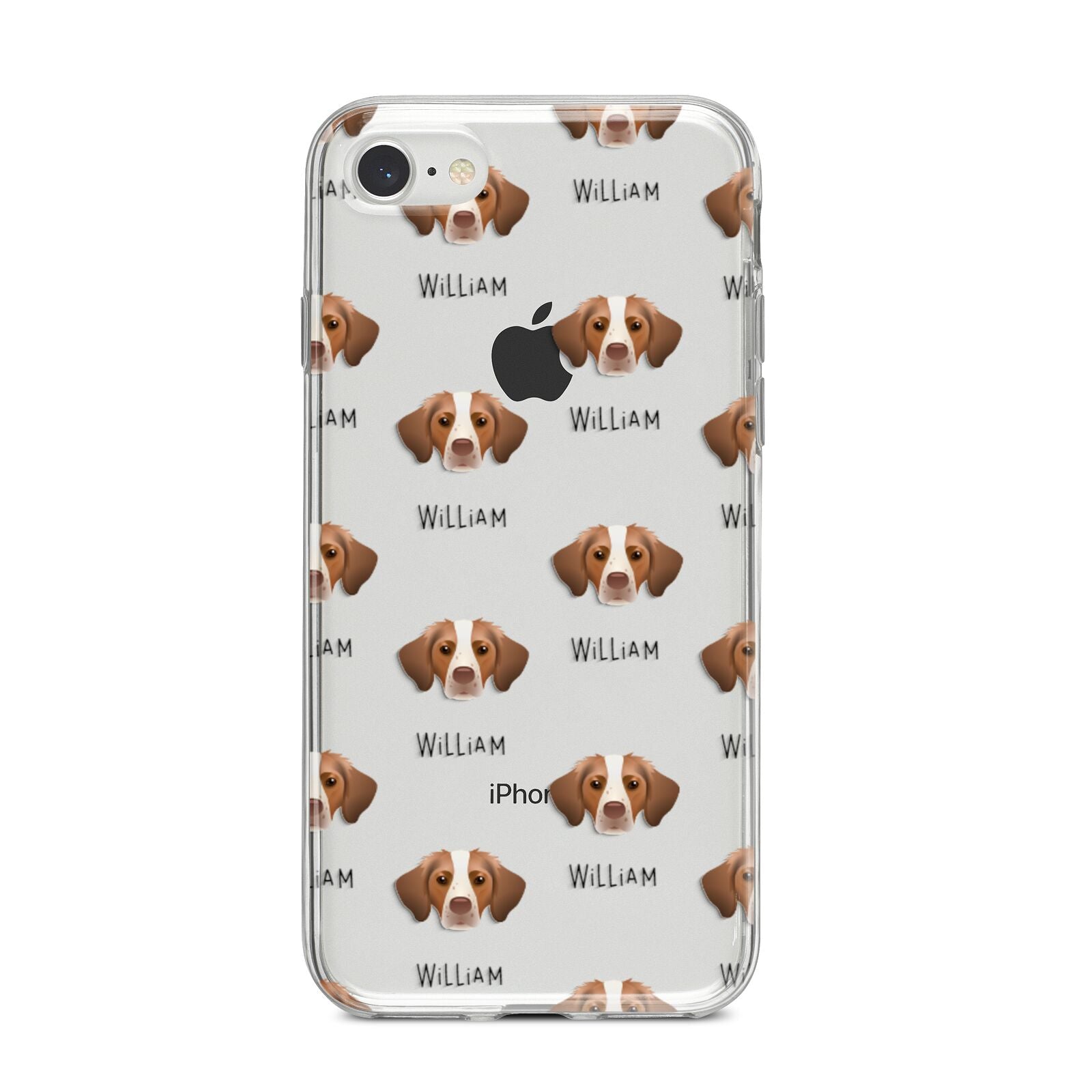 Brittany Icon with Name iPhone 8 Bumper Case on Silver iPhone
