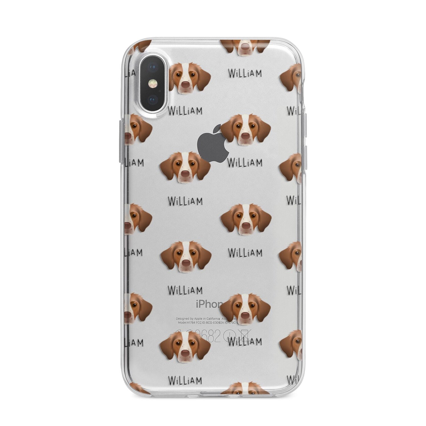 Brittany Icon with Name iPhone X Bumper Case on Silver iPhone Alternative Image 1