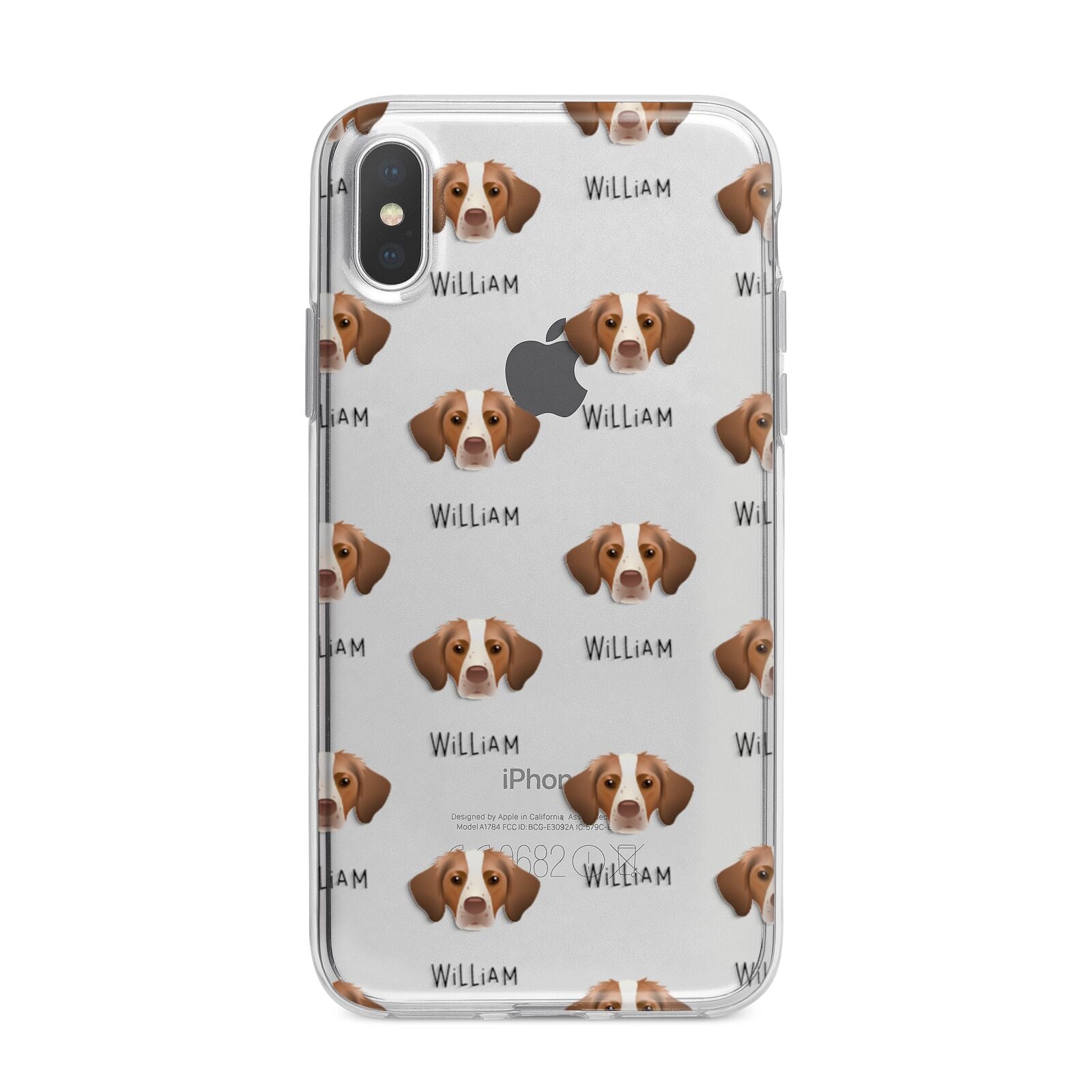 Brittany Icon with Name iPhone X Bumper Case on Silver iPhone Alternative Image 1