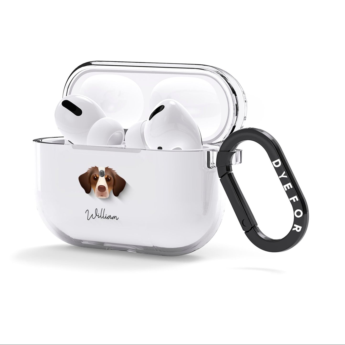 Brittany Personalised AirPods Clear Case 3rd Gen Side Image