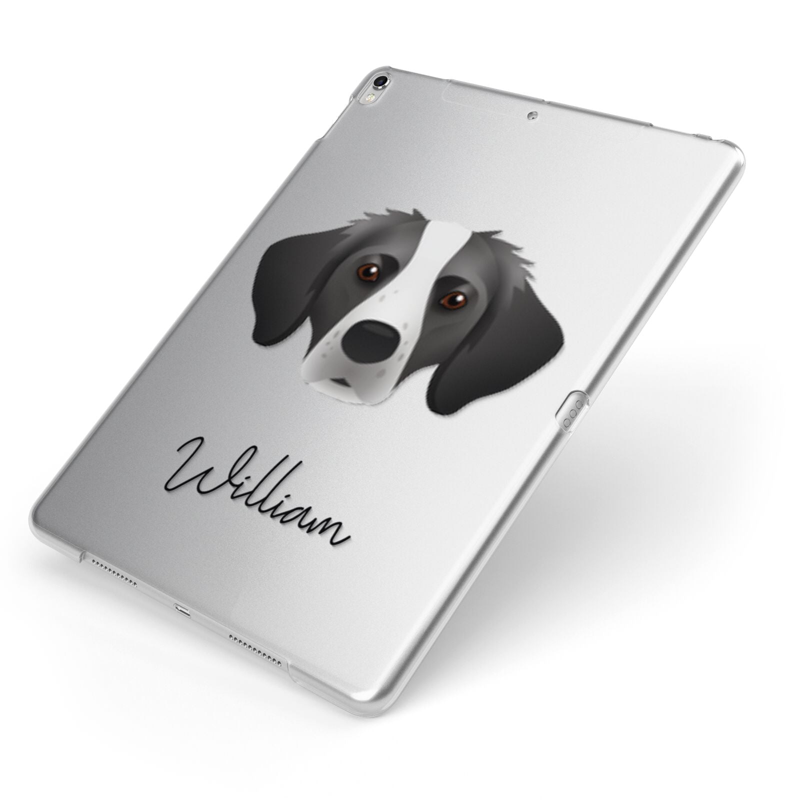 Brittany Personalised Apple iPad Case on Silver iPad Side View