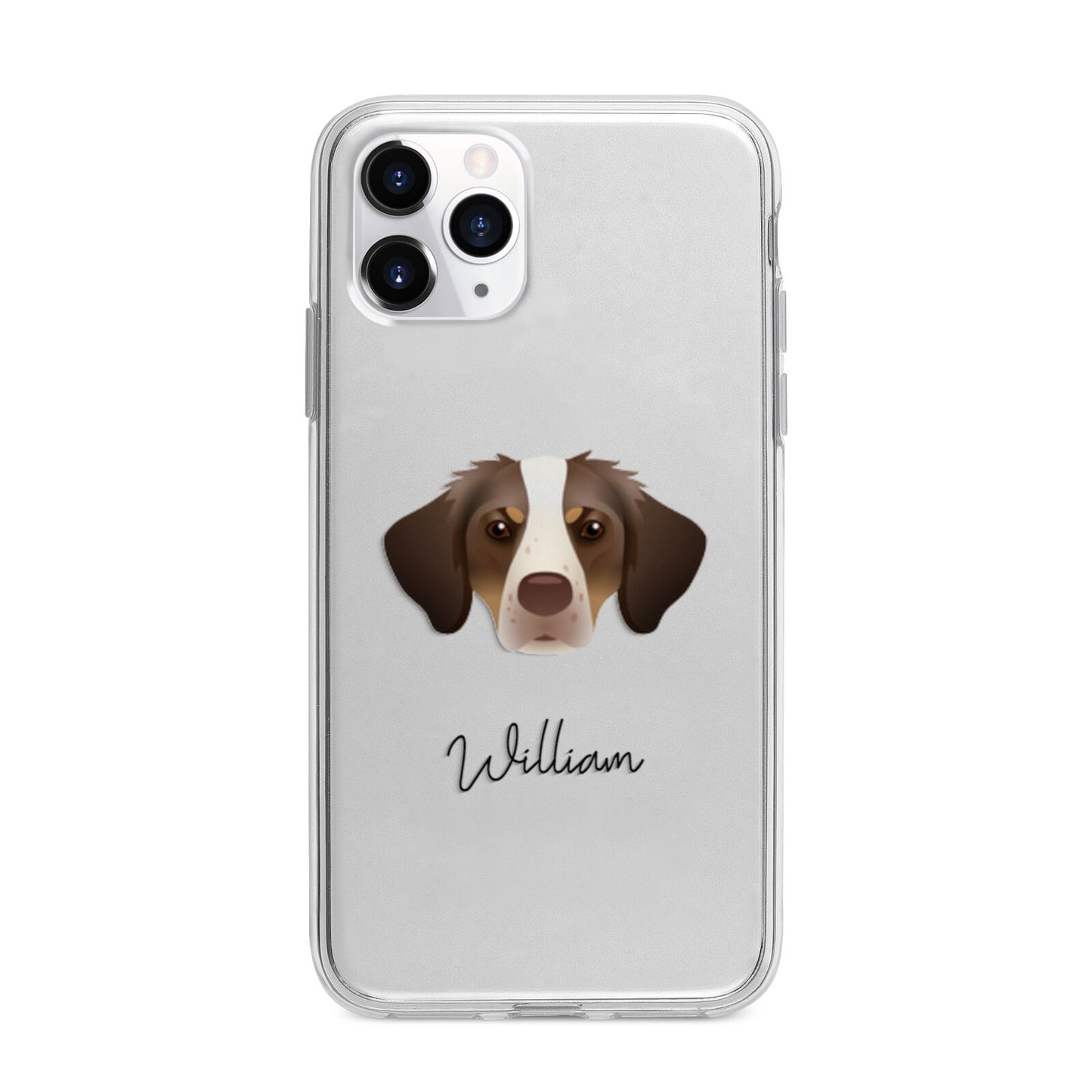 Brittany Personalised Apple iPhone 11 Pro Max in Silver with Bumper Case