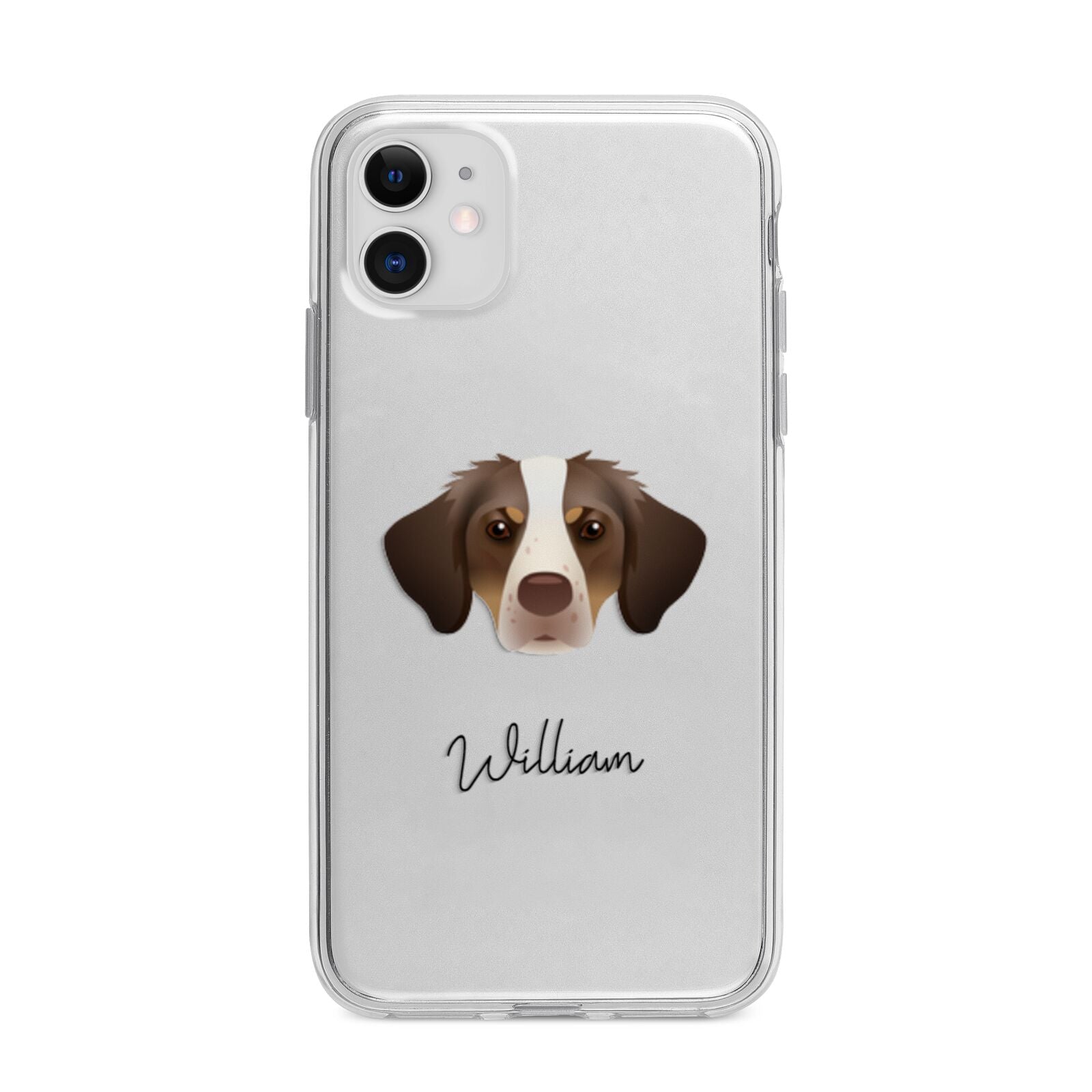 Brittany Personalised Apple iPhone 11 in White with Bumper Case