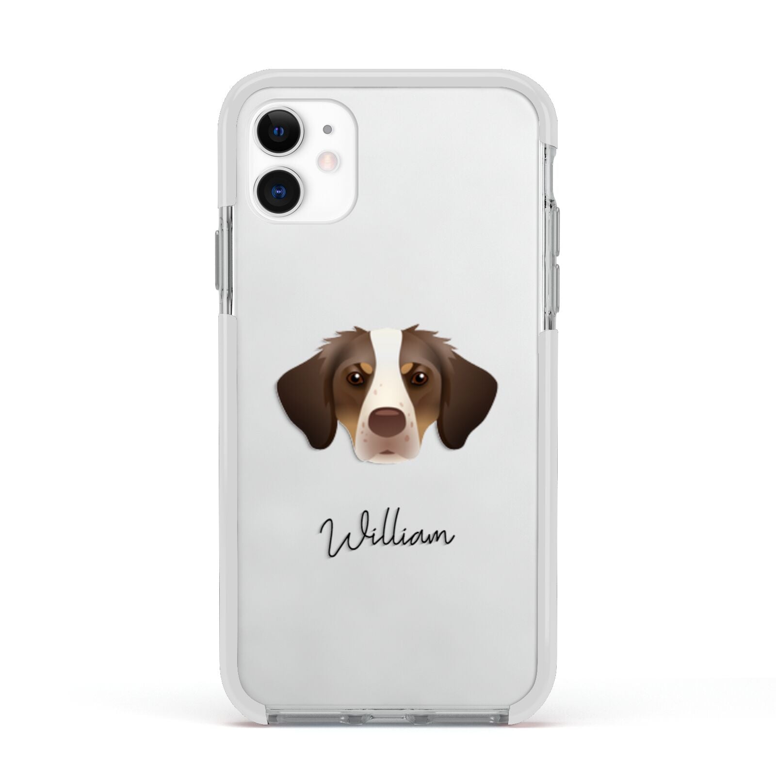 Brittany Personalised Apple iPhone 11 in White with White Impact Case