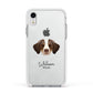 Brittany Personalised Apple iPhone XR Impact Case White Edge on Silver Phone