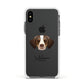 Brittany Personalised Apple iPhone Xs Impact Case White Edge on Black Phone