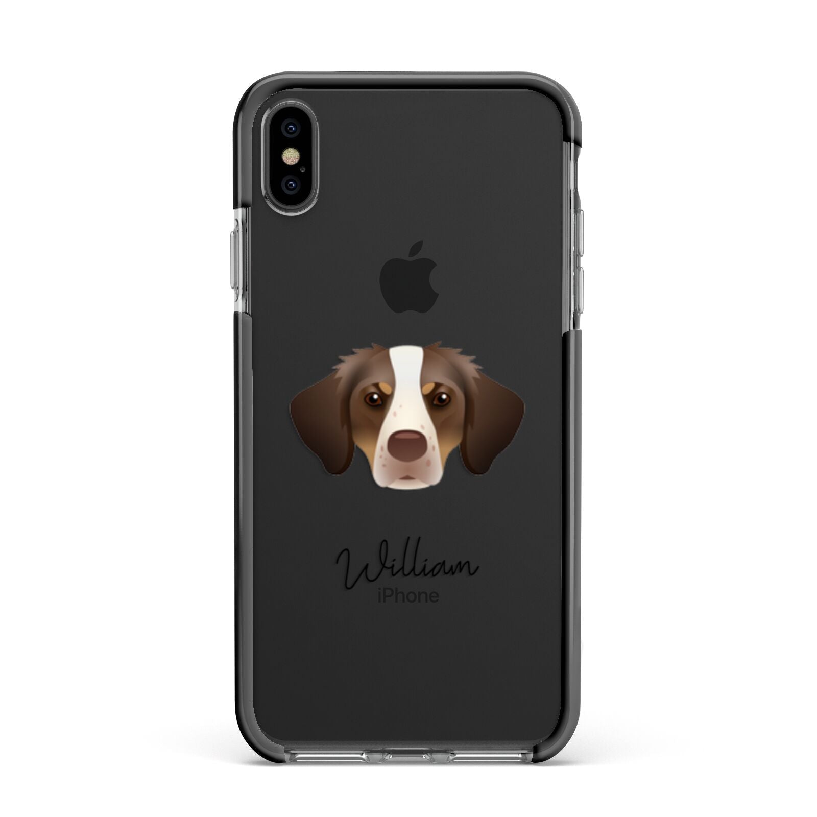 Brittany Personalised Apple iPhone Xs Max Impact Case Black Edge on Black Phone