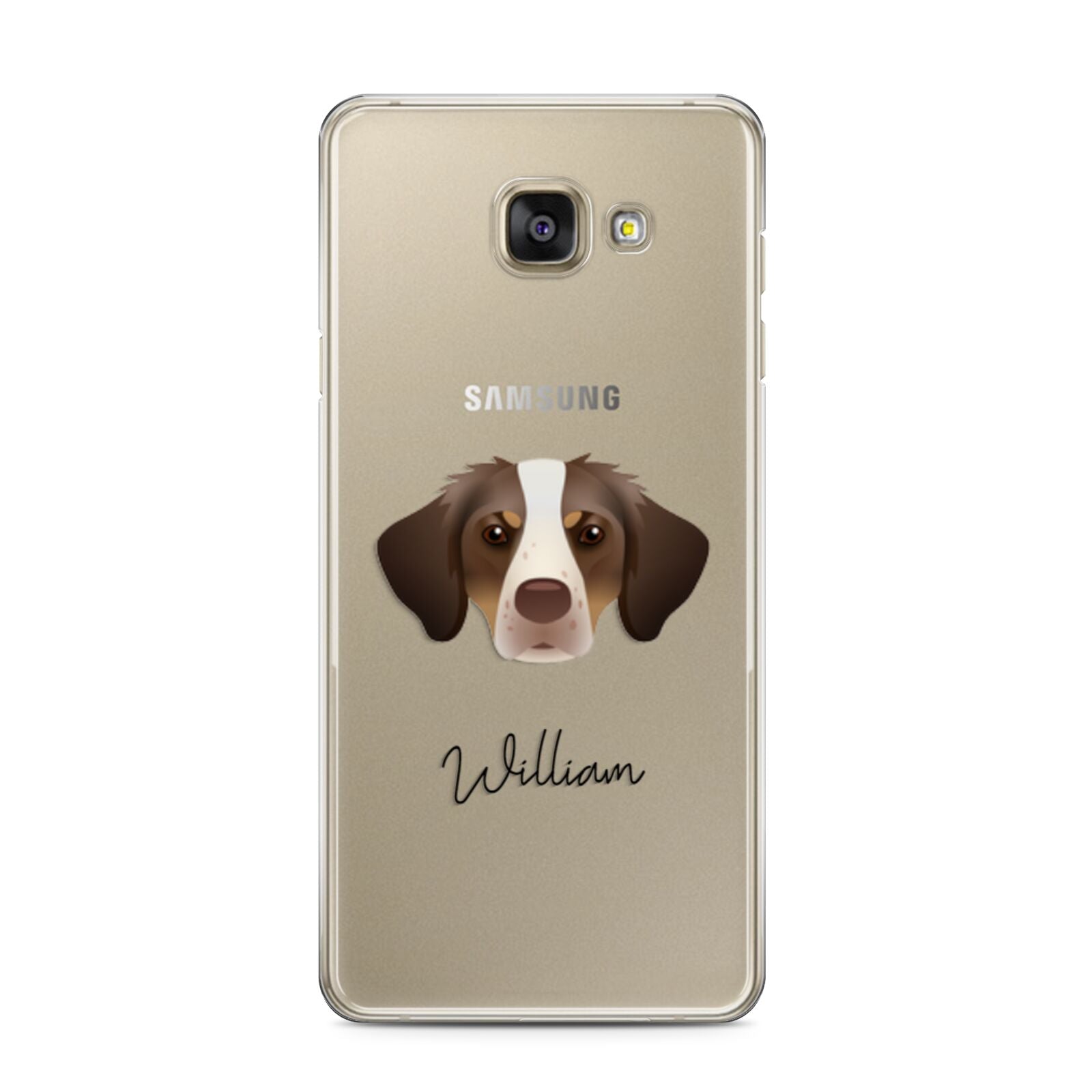 Brittany Personalised Samsung Galaxy A3 2016 Case on gold phone
