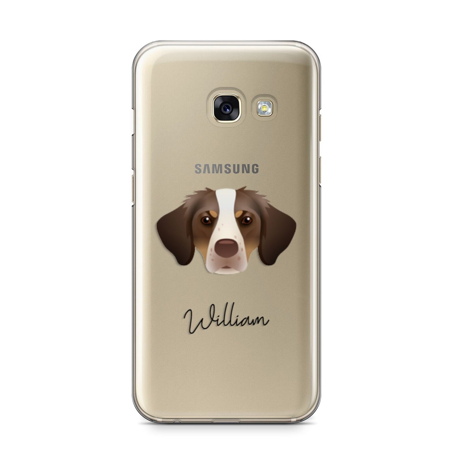 Brittany Personalised Samsung Galaxy A3 2017 Case on gold phone
