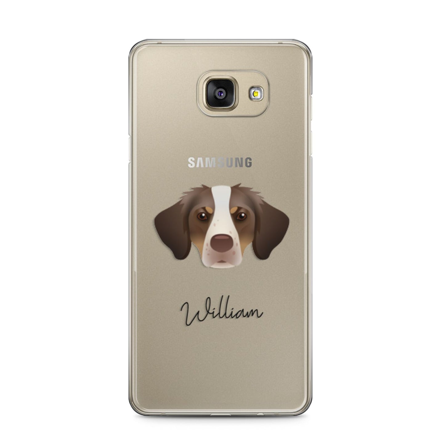 Brittany Personalised Samsung Galaxy A5 2016 Case on gold phone