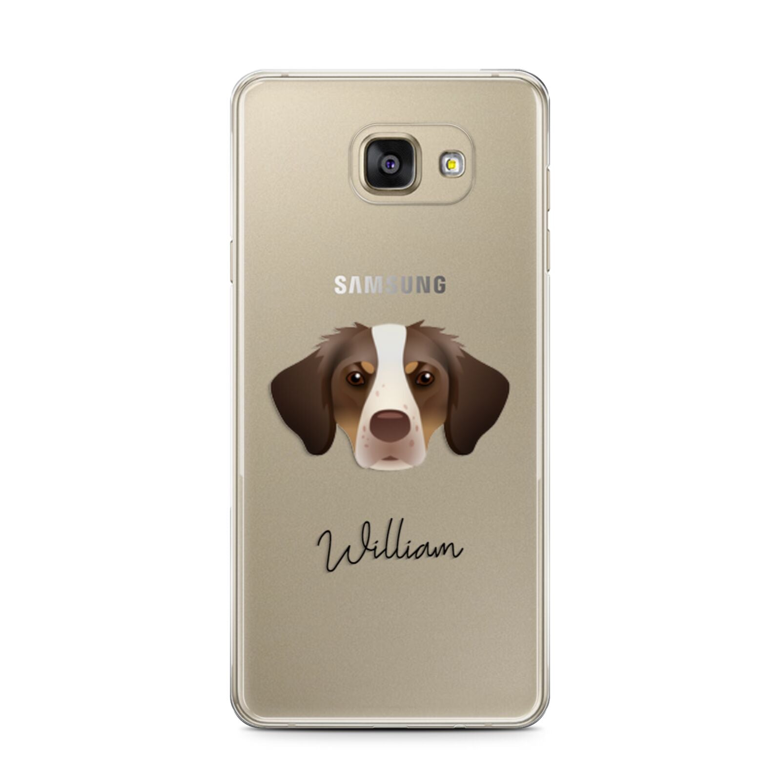 Brittany Personalised Samsung Galaxy A7 2016 Case on gold phone