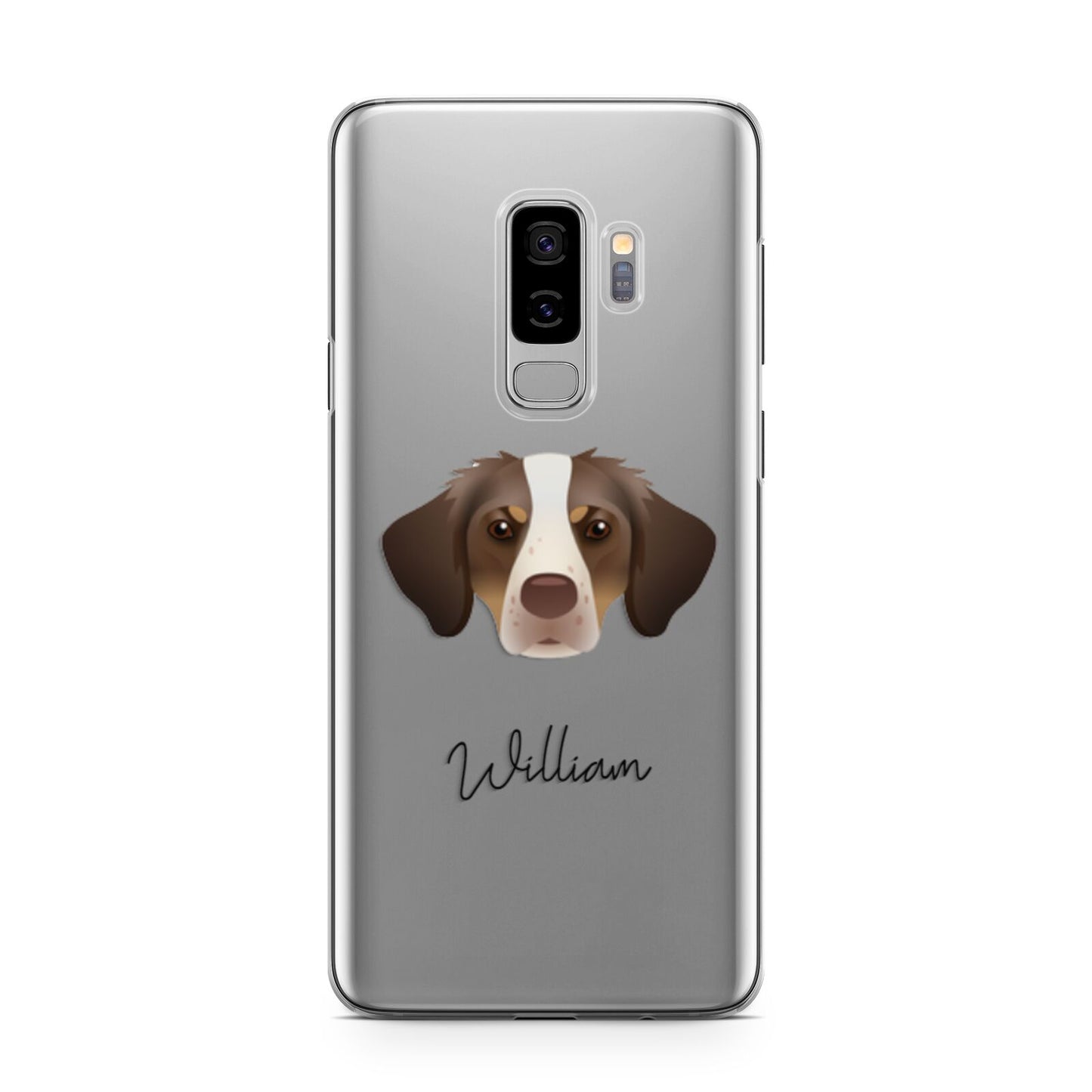 Brittany Personalised Samsung Galaxy S9 Plus Case on Silver phone
