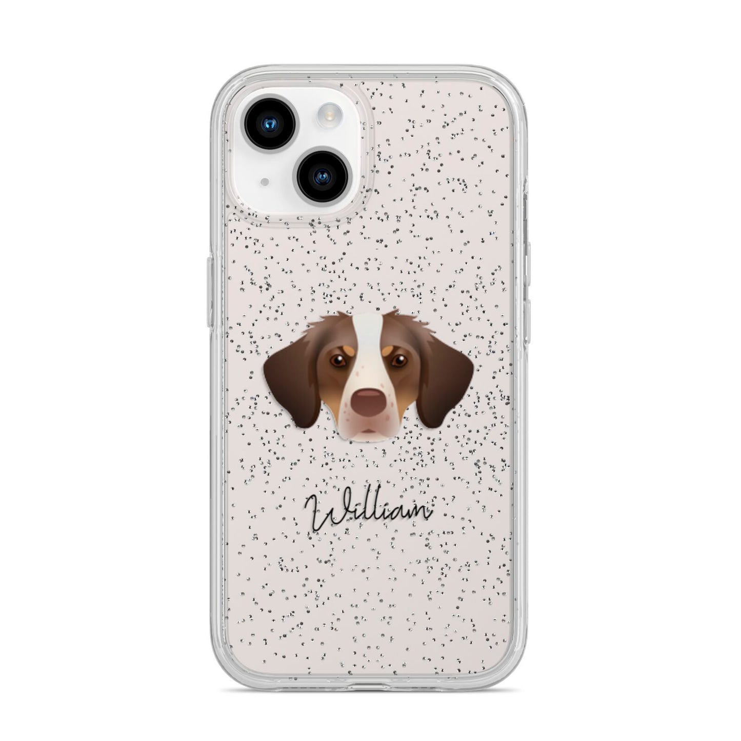 Brittany Personalised iPhone 14 Glitter Tough Case Starlight
