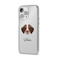 Brittany Personalised iPhone 14 Pro Max Clear Tough Case Silver Angled Image