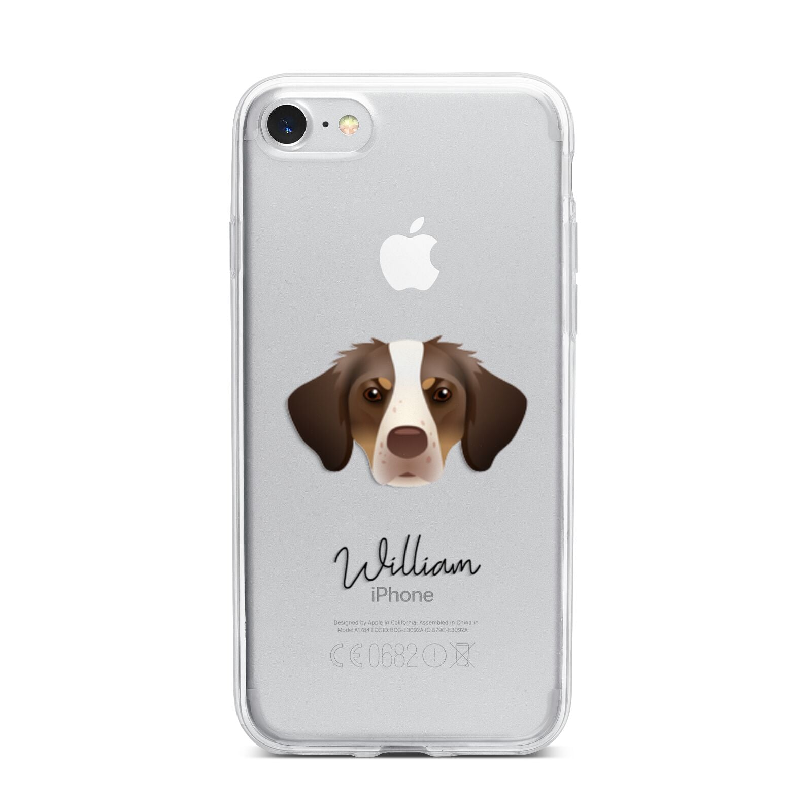 Brittany Personalised iPhone 7 Bumper Case on Silver iPhone