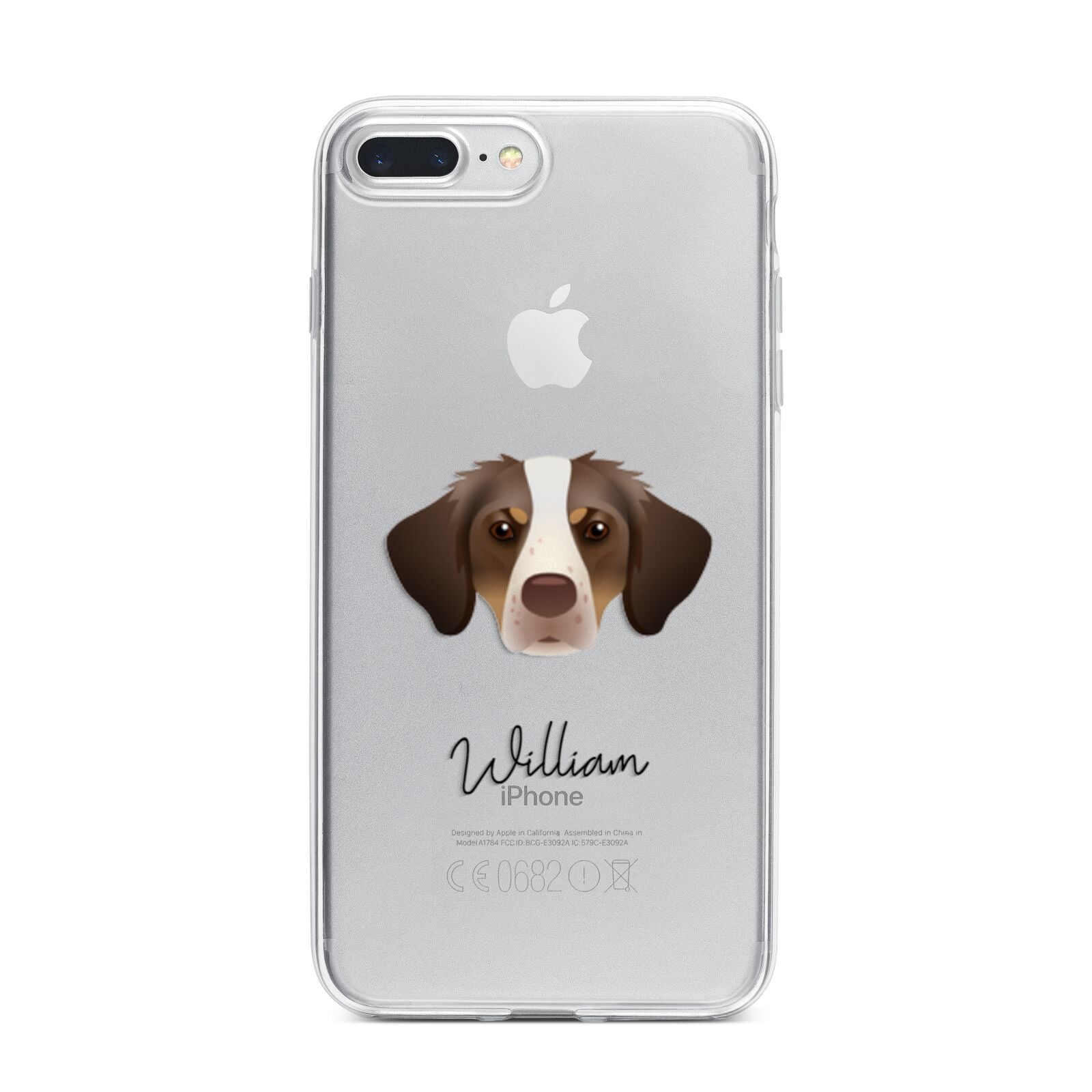Brittany Personalised iPhone 7 Plus Bumper Case on Silver iPhone