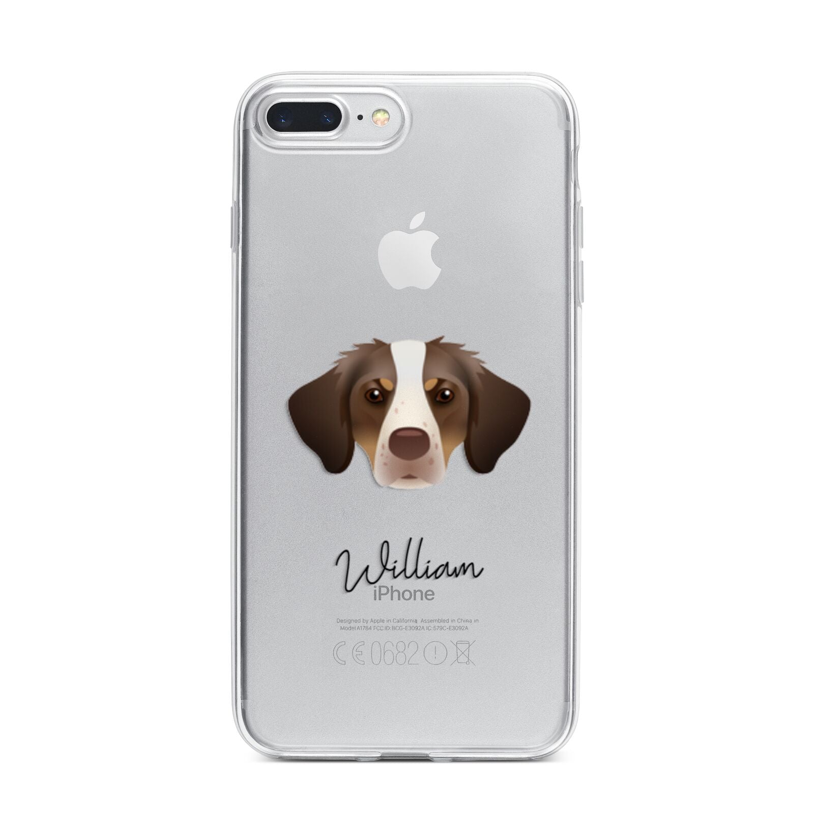 Brittany Personalised iPhone 7 Plus Bumper Case on Silver iPhone