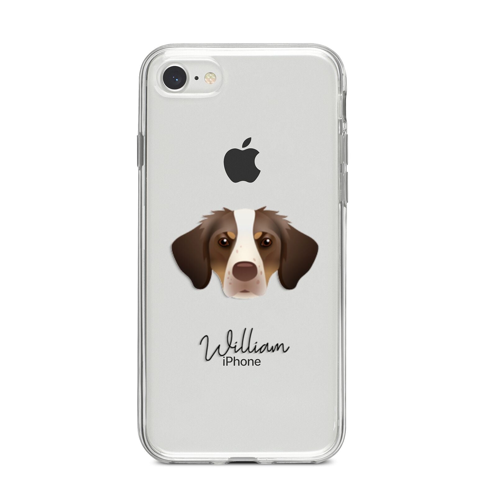 Brittany Personalised iPhone 8 Bumper Case on Silver iPhone