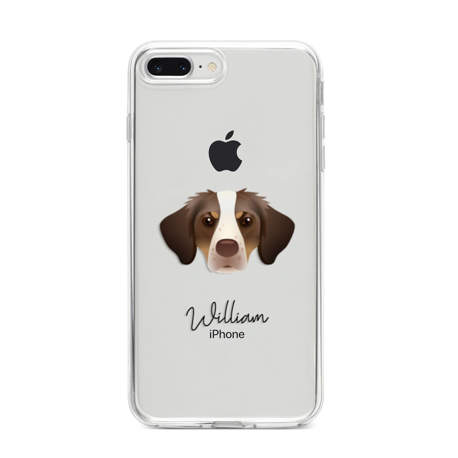 Brittany Personalised iPhone 8 Plus Bumper Case on Silver iPhone