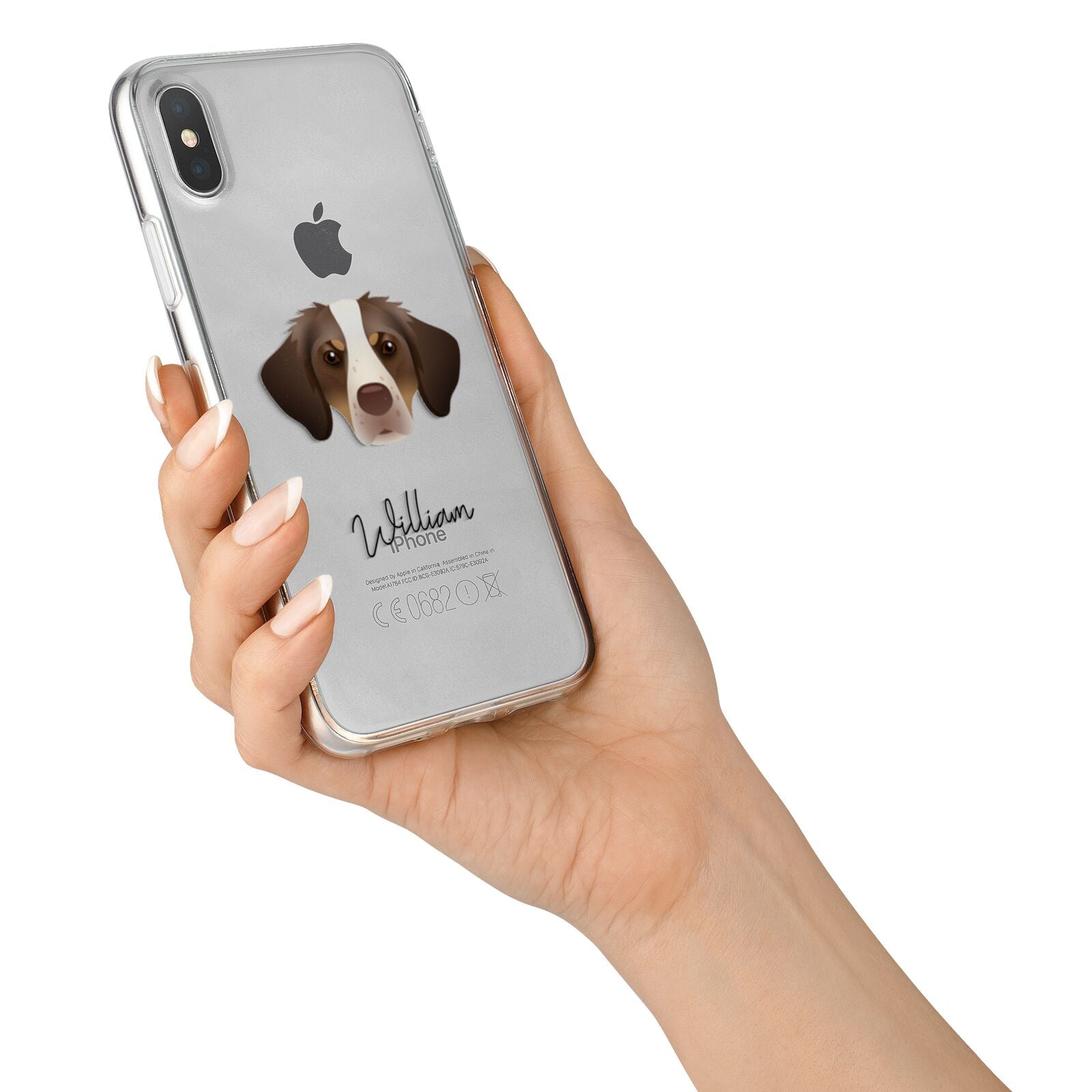 Brittany Personalised iPhone X Bumper Case on Silver iPhone Alternative Image 2