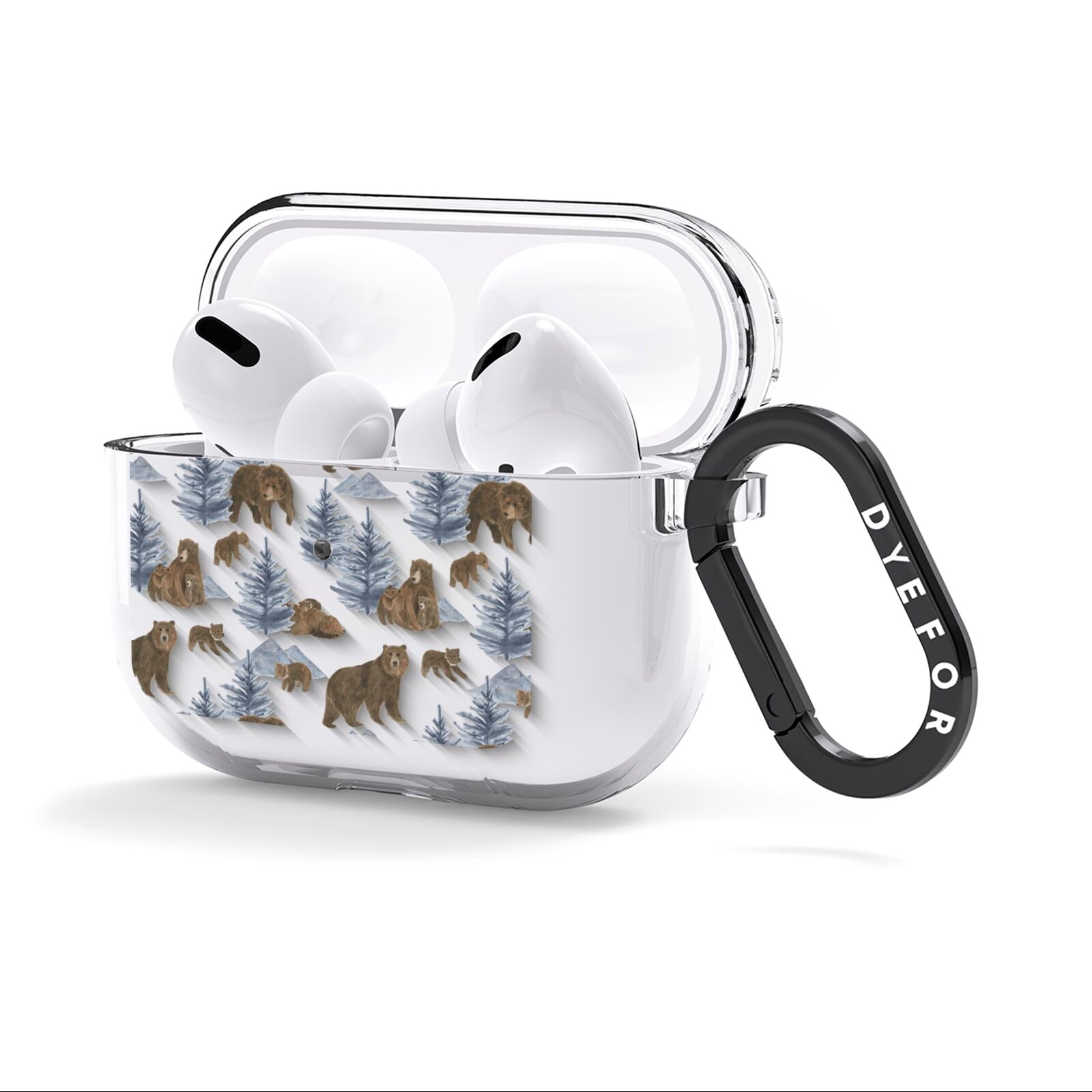 Brown Bear AirPods Clear Case 3rd Gen Side Image