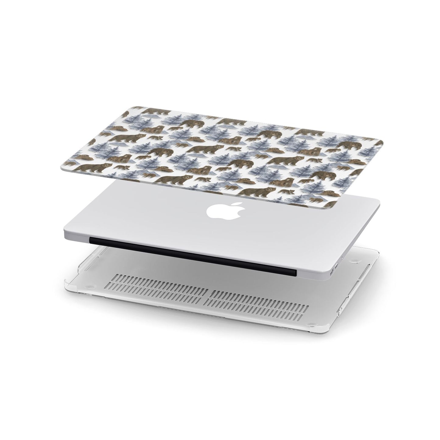 Brown Bear Apple MacBook Case in Detail