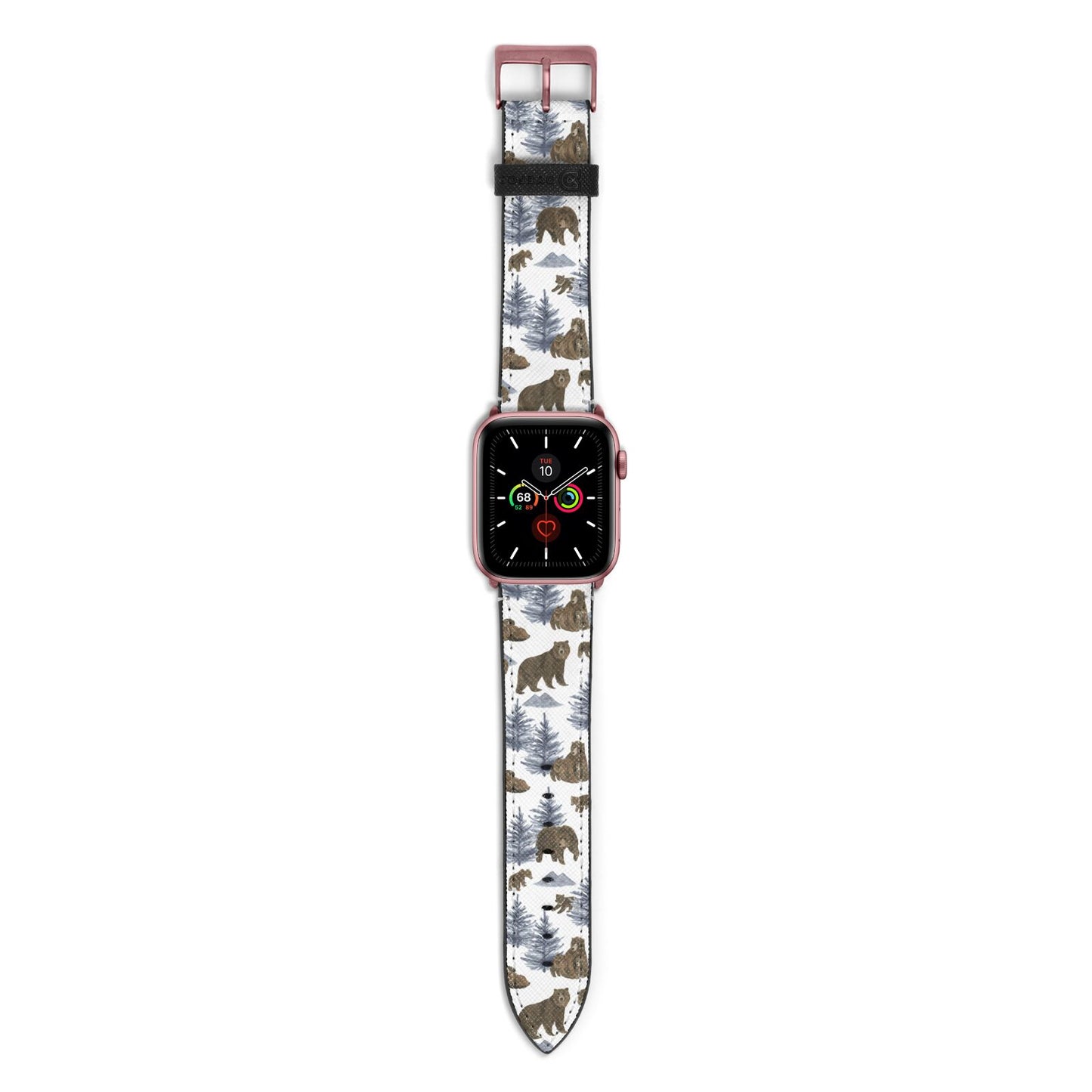 Brown Bear Apple Watch Strap with Rose Gold Hardware