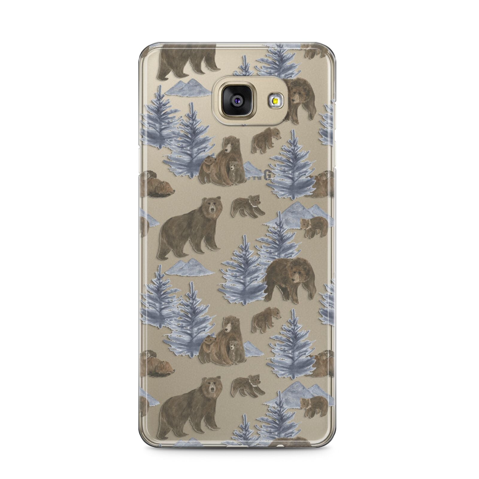 Brown Bear Samsung Galaxy A5 2016 Case on gold phone