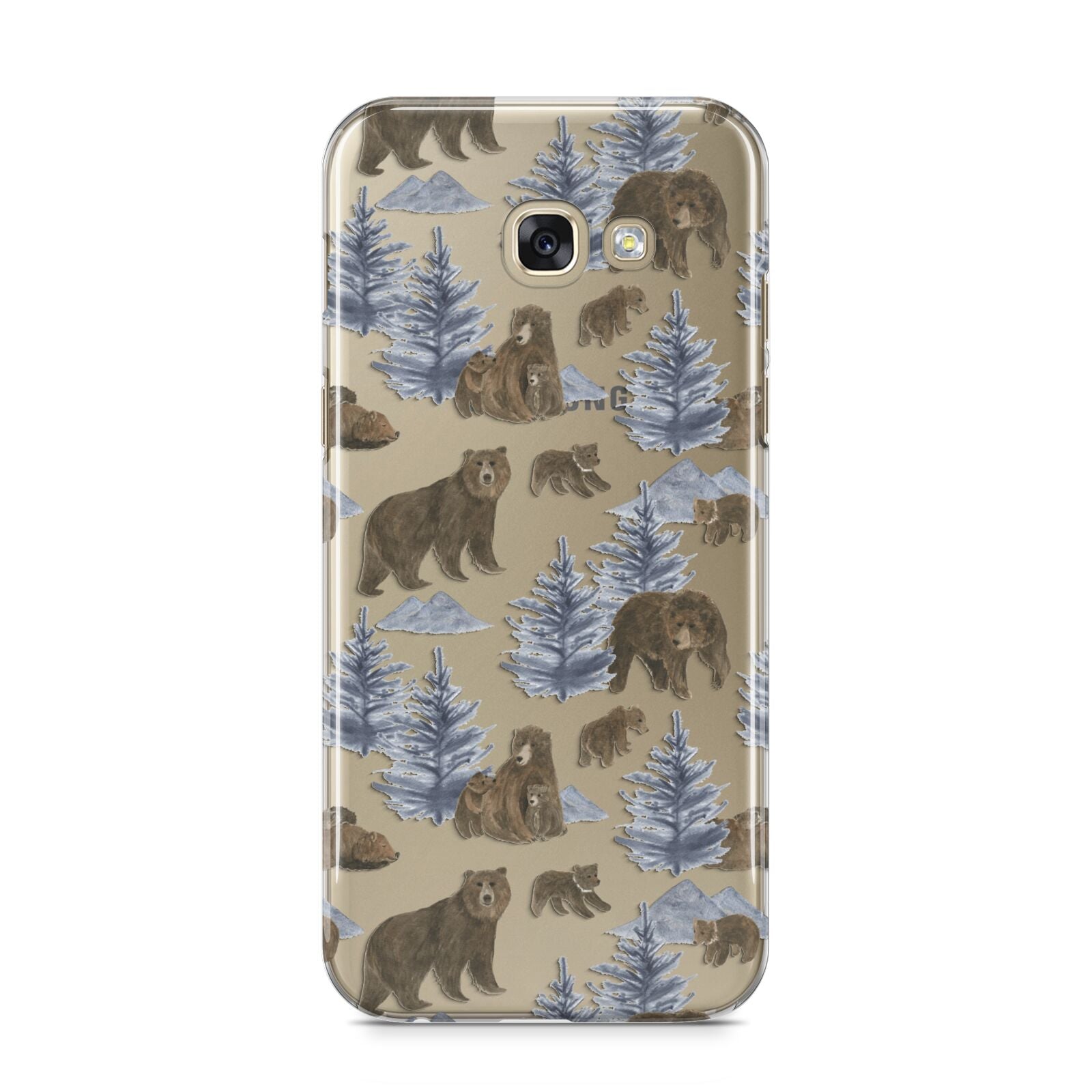 Brown Bear Samsung Galaxy A5 2017 Case on gold phone