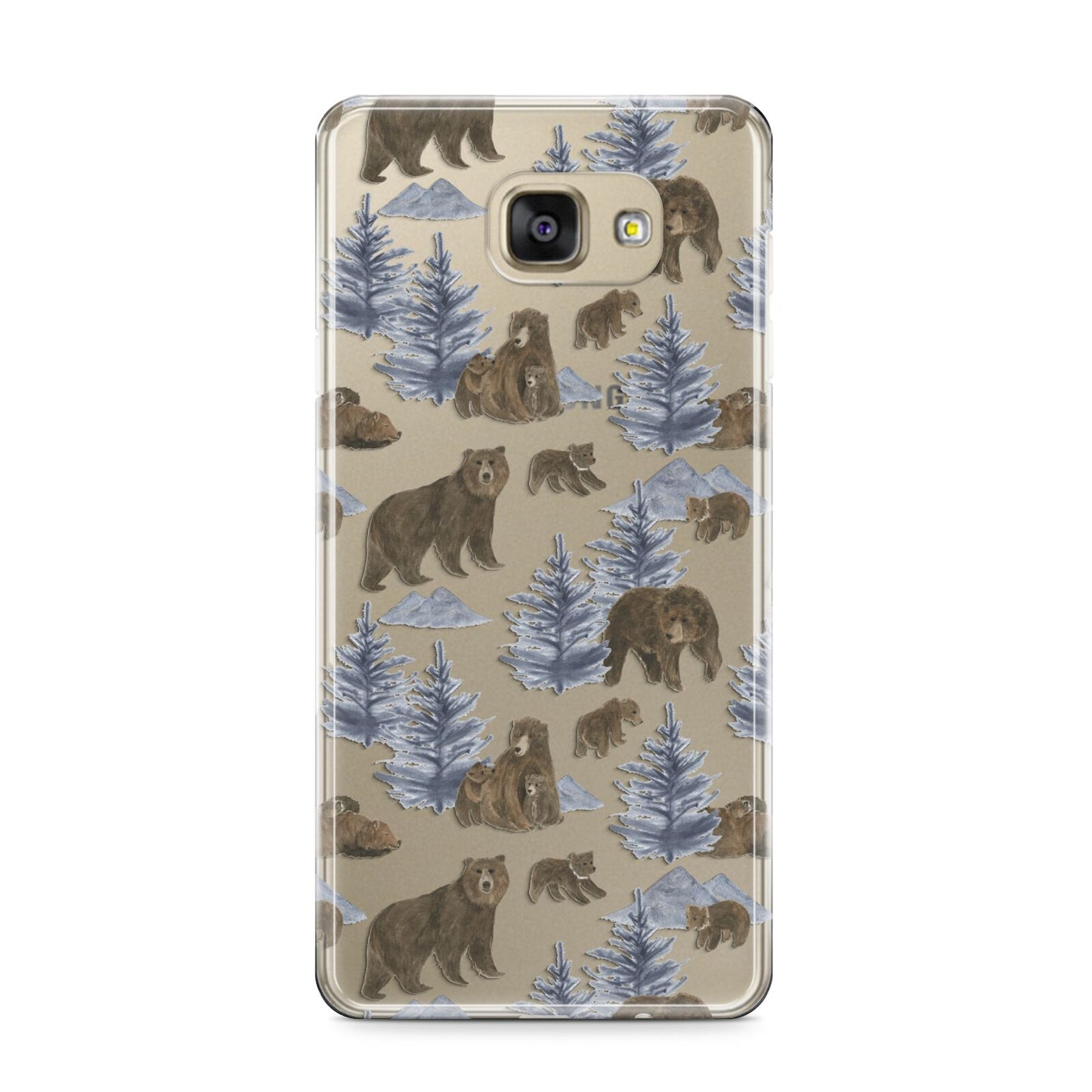 Brown Bear Samsung Galaxy A9 2016 Case on gold phone