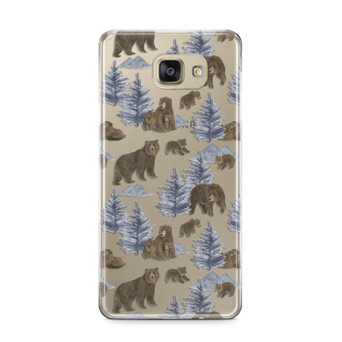 Brown Bear Samsung Galaxy A9 2016 Case on gold phone