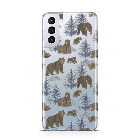 Brown Bear Samsung S21 Plus Phone Case