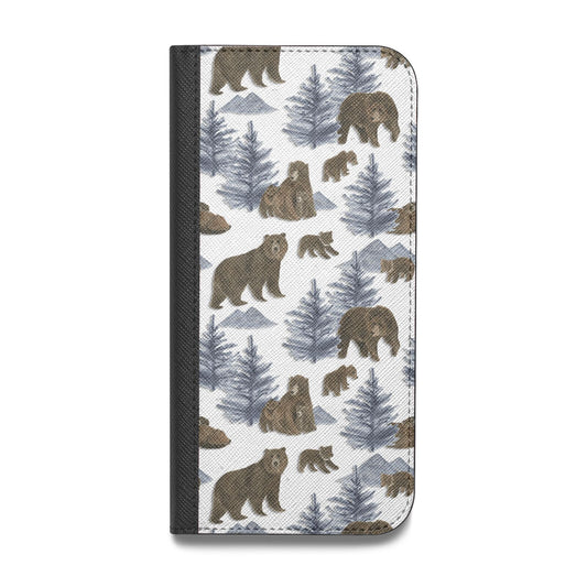 Brown Bear Vegan Leather Flip Samsung Case