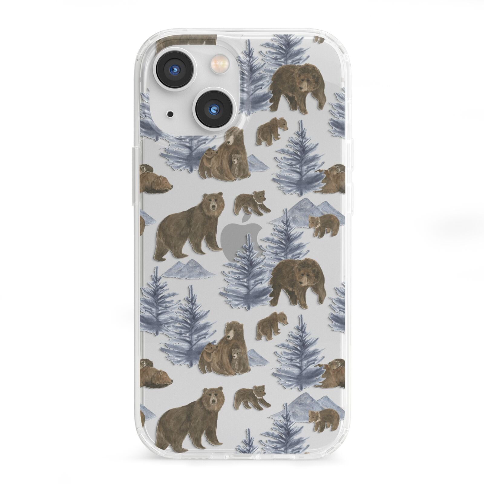 Brown Bear iPhone 13 Mini Clear Bumper Case
