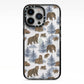Brown Bear iPhone 13 Pro Black Impact Case on Silver phone